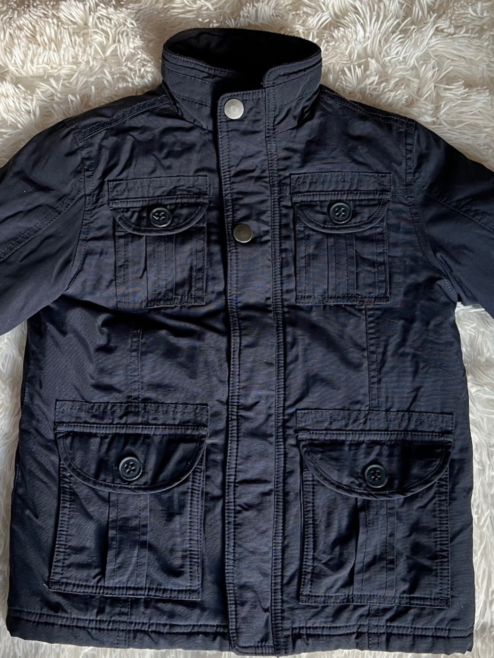 Boys navy blue winter jacket